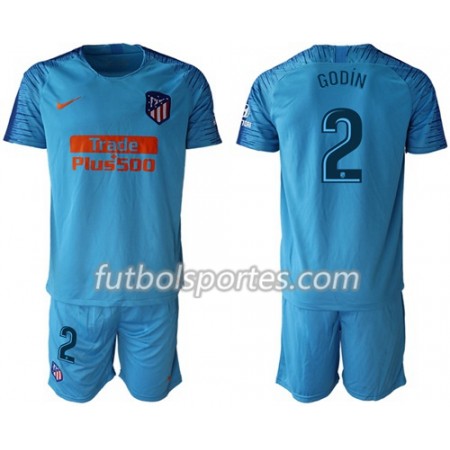 Camisetas Atlético Madrid Godin 2 Niño Segunda Equipacion 2018/2019